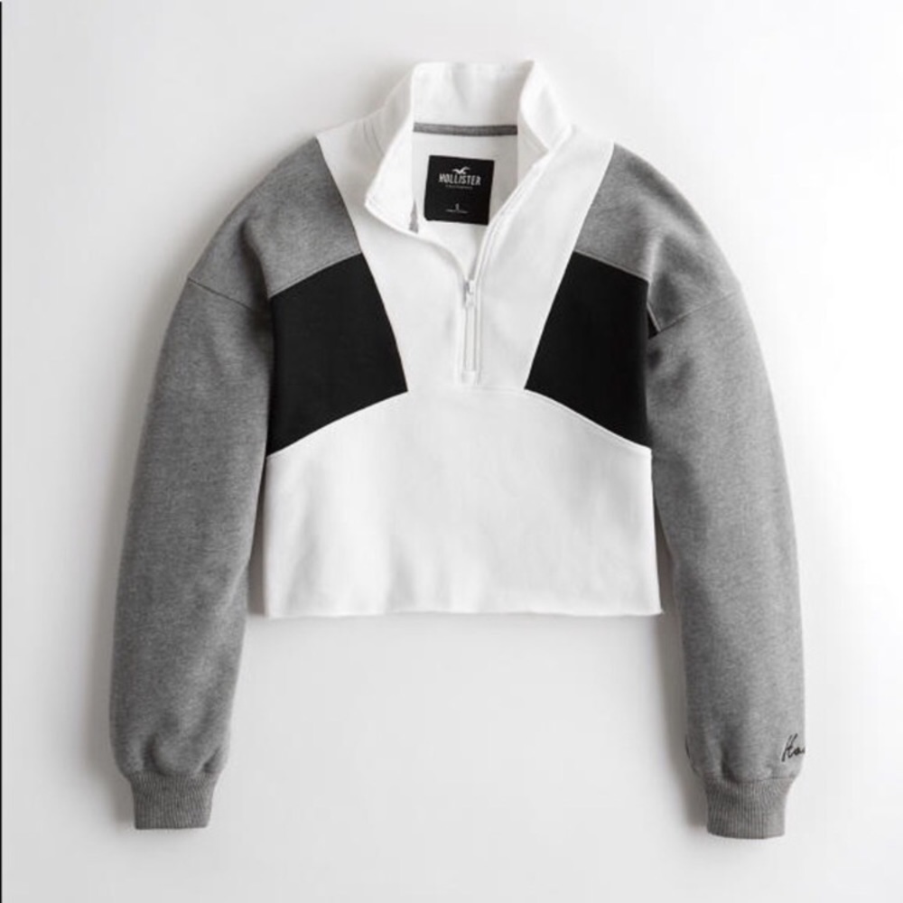 Crop Mockneck Zip up Sweatshirt HCO